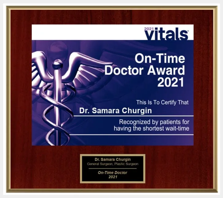 Award and affiliation badge from Dr. Churgin’s original website
