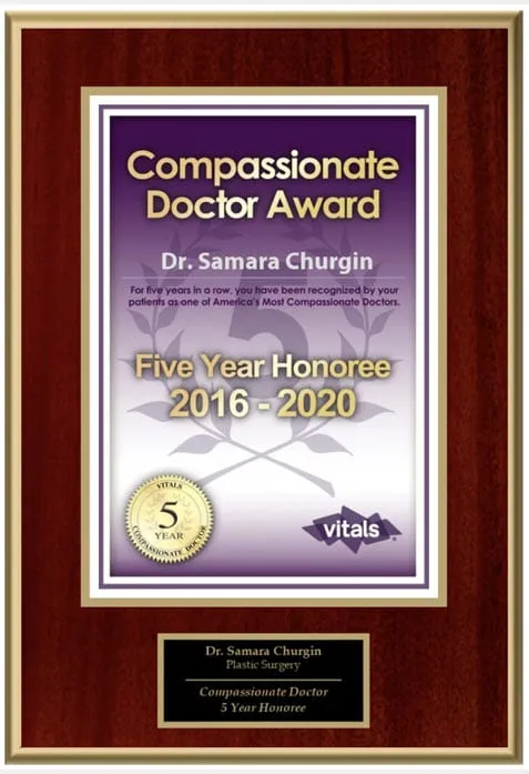 Award and affiliation badge from Dr. Churgin’s original website