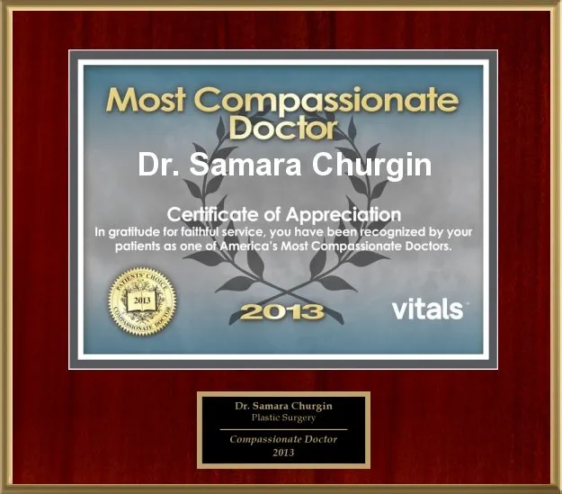 Award and affiliation badge from Dr. Churgin’s original website
