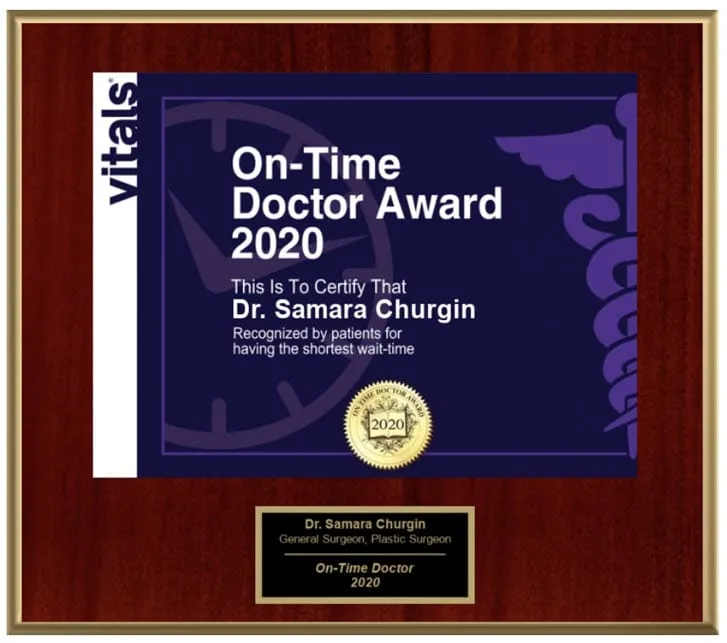Award and affiliation badge from Dr. Churgin’s original website