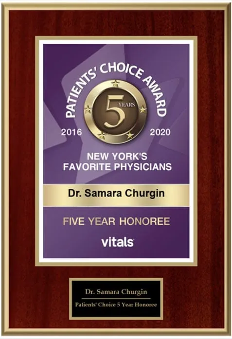 Award and affiliation badge from Dr. Churgin’s original website