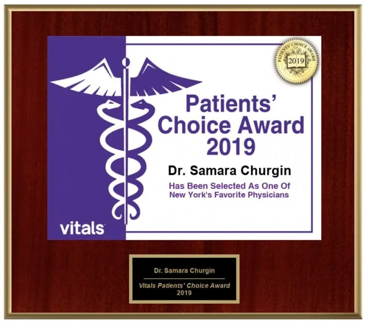 Award and affiliation badge from Dr. Churgin’s original website