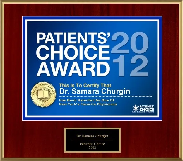 Award and affiliation badge from Dr. Churgin’s original website