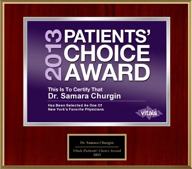 Award and affiliation badge from Dr. Churgin’s original website