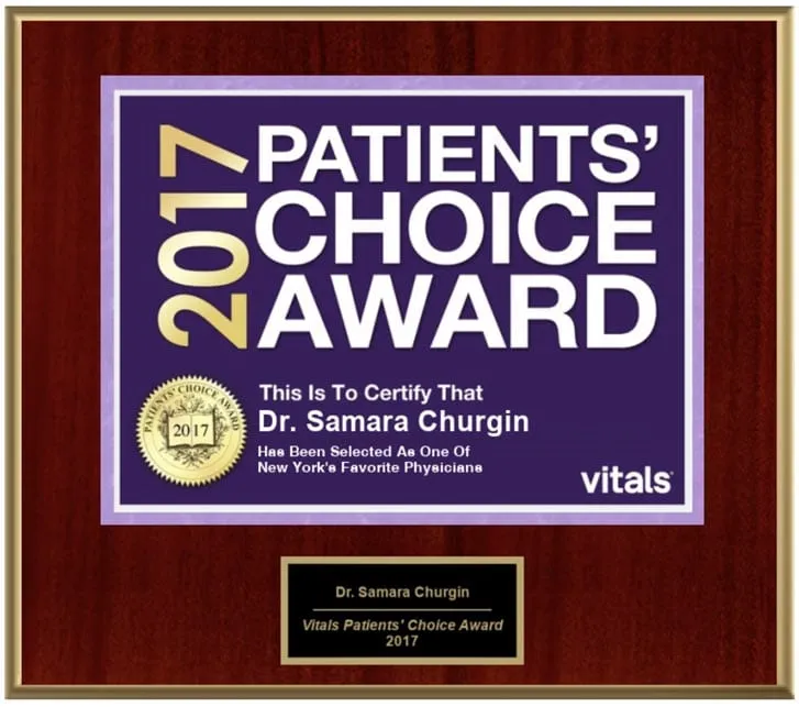 Award and affiliation badge from Dr. Churgin’s original website