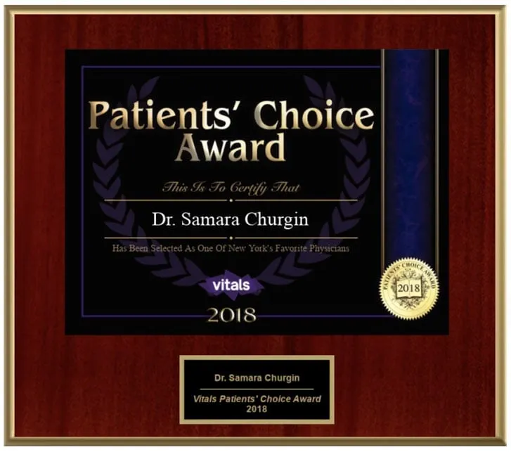 Award and affiliation badge from Dr. Churgin’s original website
