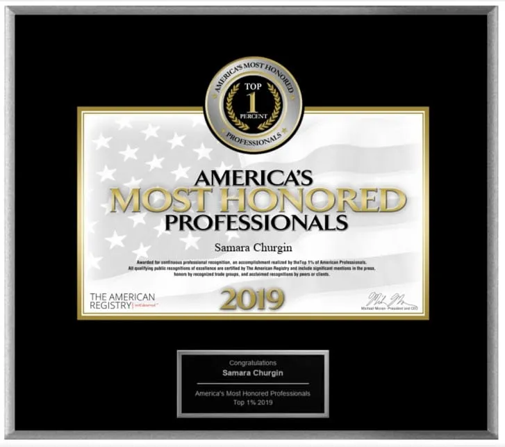Award and affiliation badge from Dr. Churgin’s original website