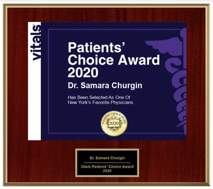 Award and affiliation badge from Dr. Churgin’s original website